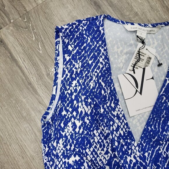 Diane Von Furstenburg Serpent Wrap Dress Sz 2 NWT - Picture 3 of 7